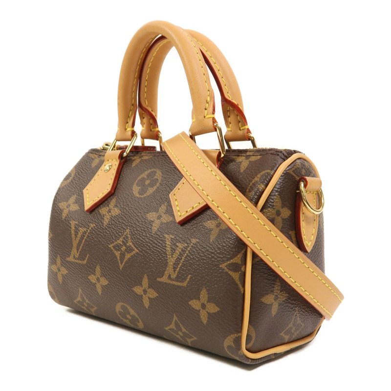 LOUIS VUITTON Monogram Nano Speedy金扣手挽肩背兩用袋-2
