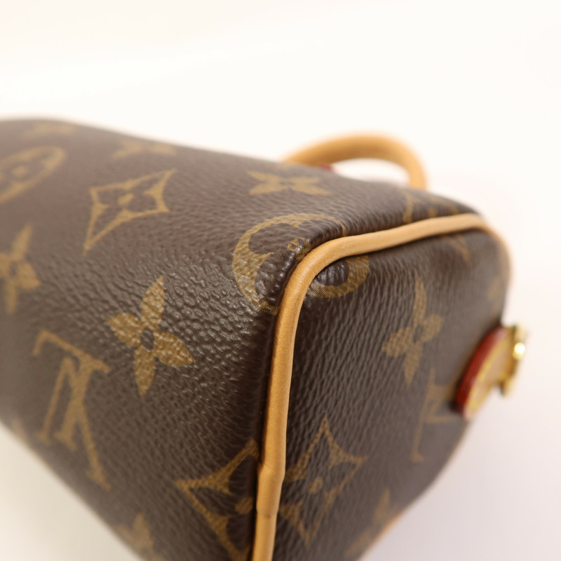 LOUIS VUITTON Monogram Nano Speedy金扣手挽肩背兩用袋-11