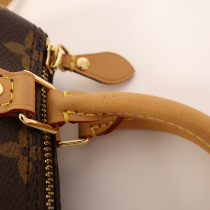 LOUIS VUITTON Monogram Nano Speedy金扣手挽肩背兩用袋-13