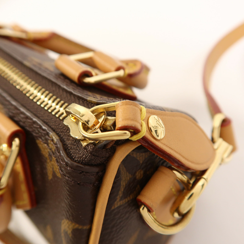 LOUIS VUITTON Monogram Nano Speedy金扣手挽肩背兩用袋-15