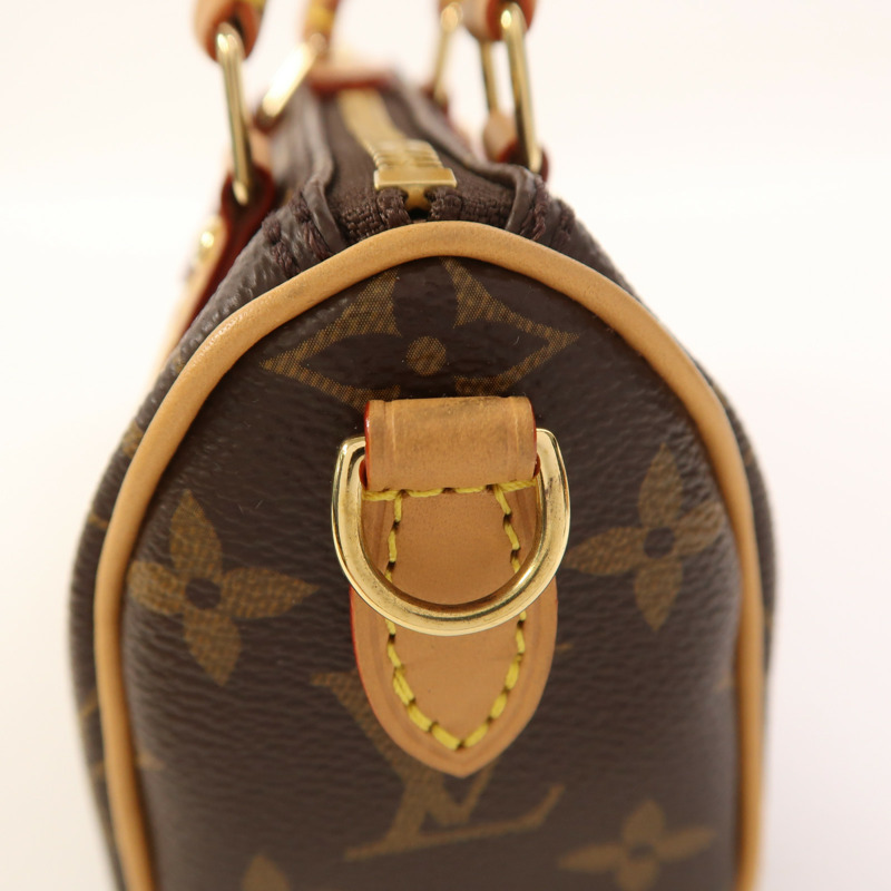 LOUIS VUITTON Monogram Nano Speedy金扣手挽肩背兩用袋-16