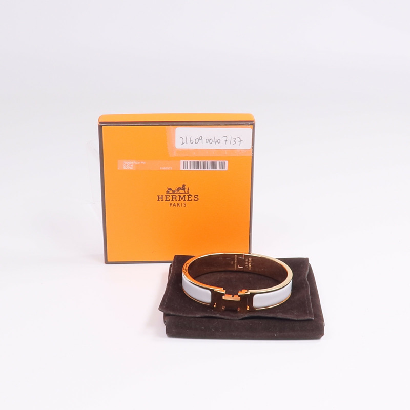 HERMES 金屬/琺瑯Clic H手鐲-8