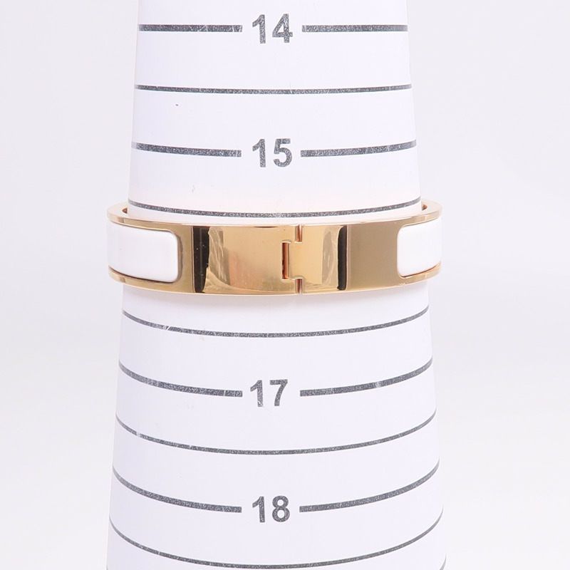 HERMES 金屬/琺瑯Clic H手鐲-9