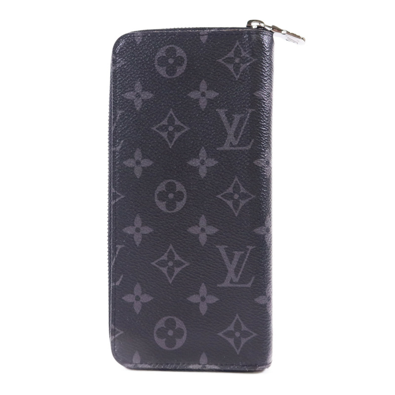 LOUIS VUITTON Monogram EclipseZippy Vertical Wallet銀扣長錢包-1