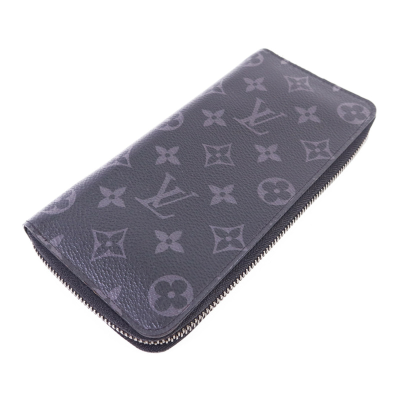LOUIS VUITTON Monogram EclipseZippy Vertical Wallet銀扣長錢包-2