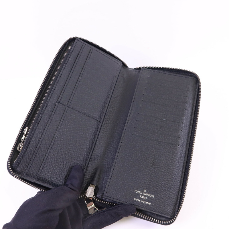 LOUIS VUITTON Monogram EclipseZippy Vertical Wallet銀扣長錢包-4