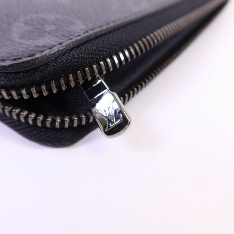 LOUIS VUITTON Monogram EclipseZippy Vertical Wallet銀扣長錢包-9