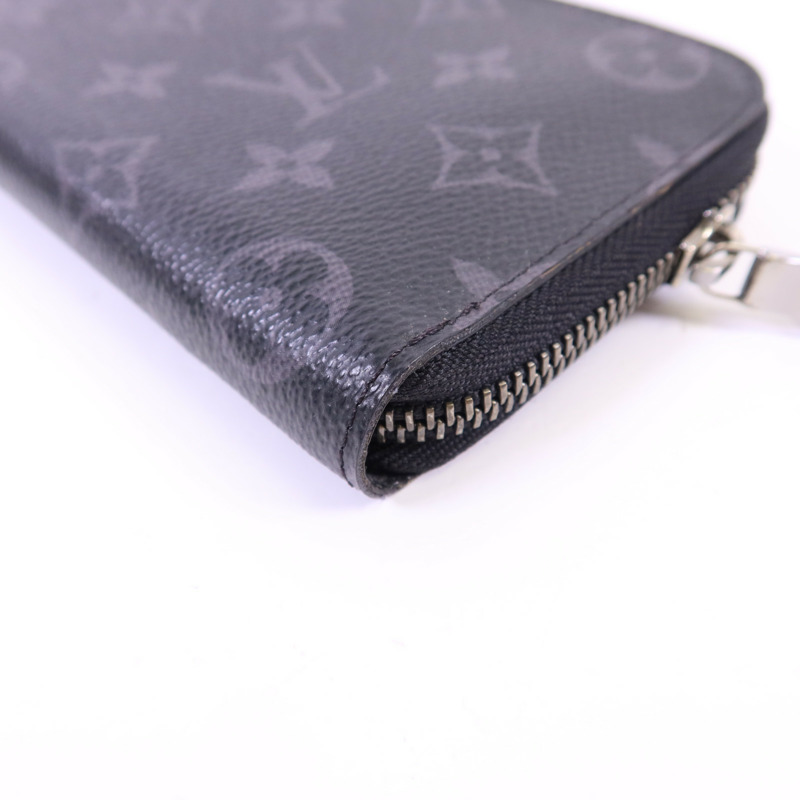 LOUIS VUITTON Monogram EclipseZippy Vertical Wallet銀扣長錢包-10