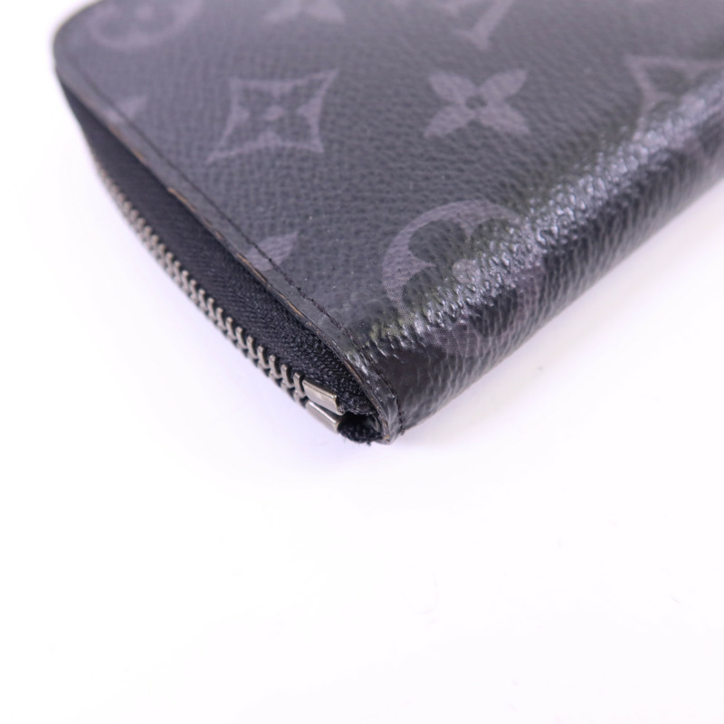 LOUIS VUITTON Monogram EclipseZippy Vertical Wallet銀扣長錢包-11