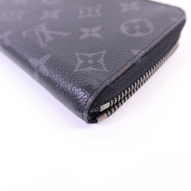 LOUIS VUITTON Monogram EclipseZippy Vertical Wallet銀扣長錢包-12