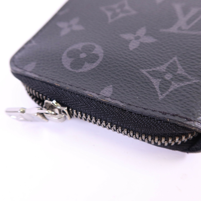 LOUIS VUITTON Monogram EclipseZippy Vertical Wallet銀扣長錢包-14