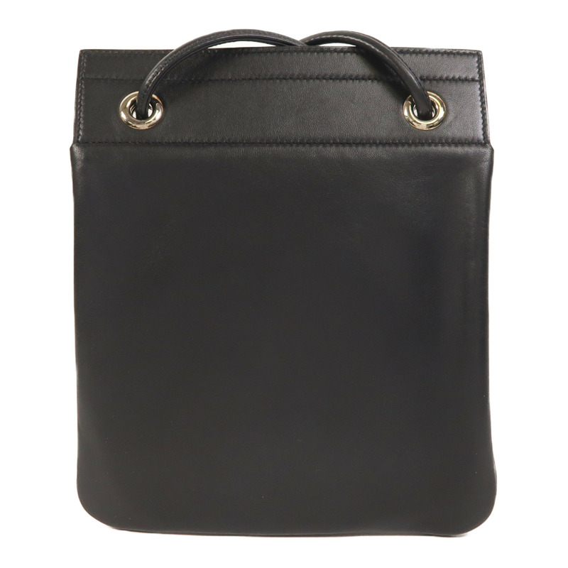 HERMES Swift皮革Aline Mini銀扣肩背袋Noir-1