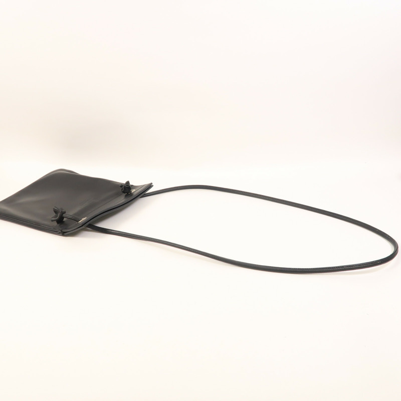 HERMES Swift皮革Aline Mini銀扣肩背袋Noir-7