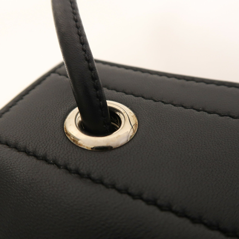 HERMES Swift皮革Aline Mini銀扣肩背袋Noir-14