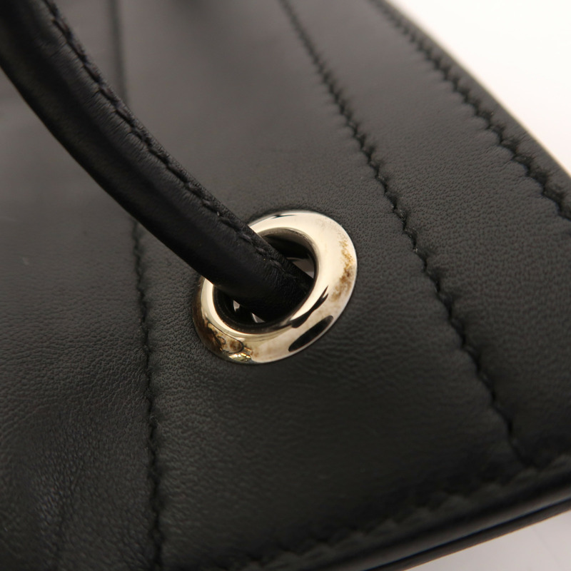 HERMES Swift皮革Aline Mini銀扣肩背袋Noir-15