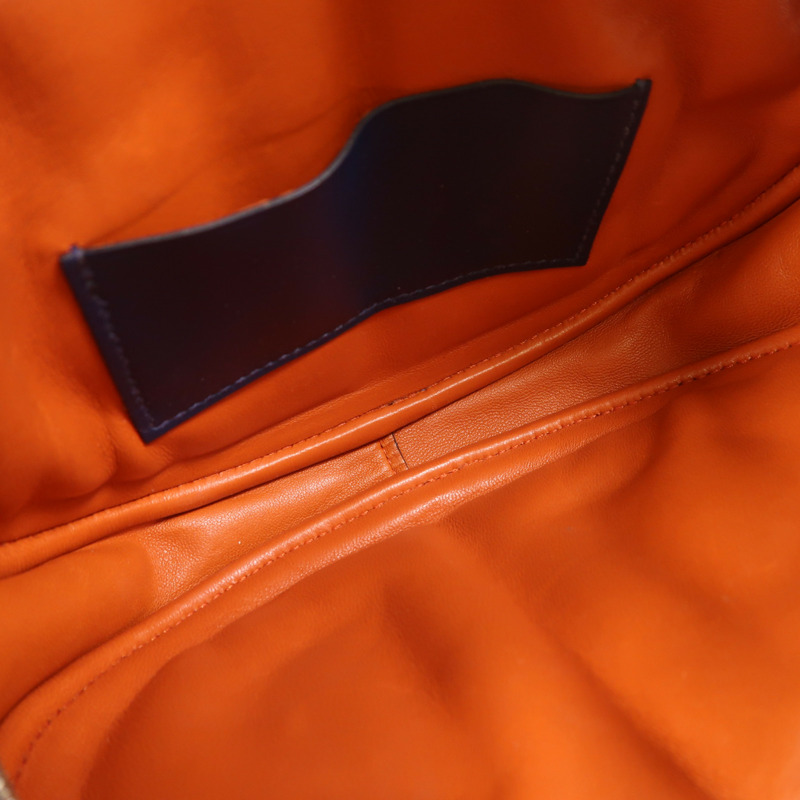 HERMES Swift皮革In The Loop銀扣肩背袋Bleu Navy/Terre Battue-4