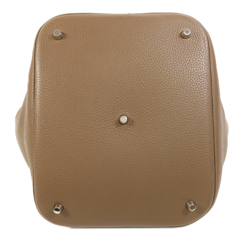 HERMES Clemence皮革Picotin GM銀扣手挽袋-3