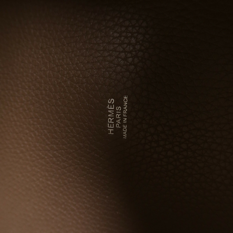 HERMES Clemence皮革Picotin GM銀扣手挽袋-5