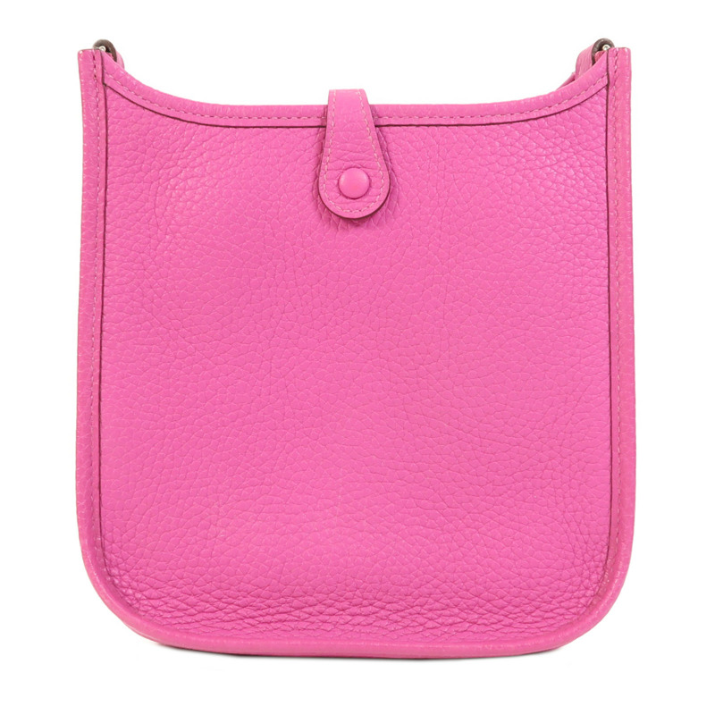 HERMES Clemence皮革Evelyne TPM銀扣肩背袋Magnolia-1