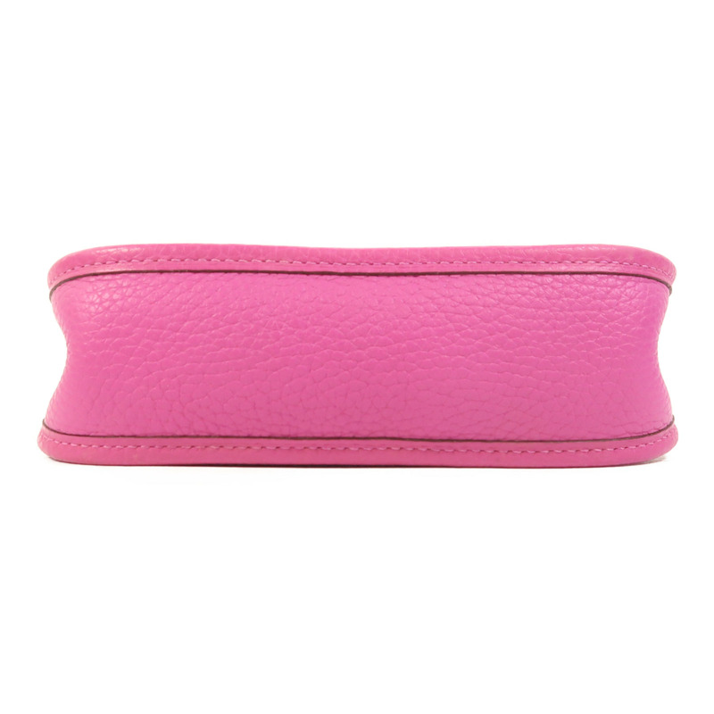 HERMES Clemence皮革Evelyne TPM銀扣肩背袋Magnolia-3