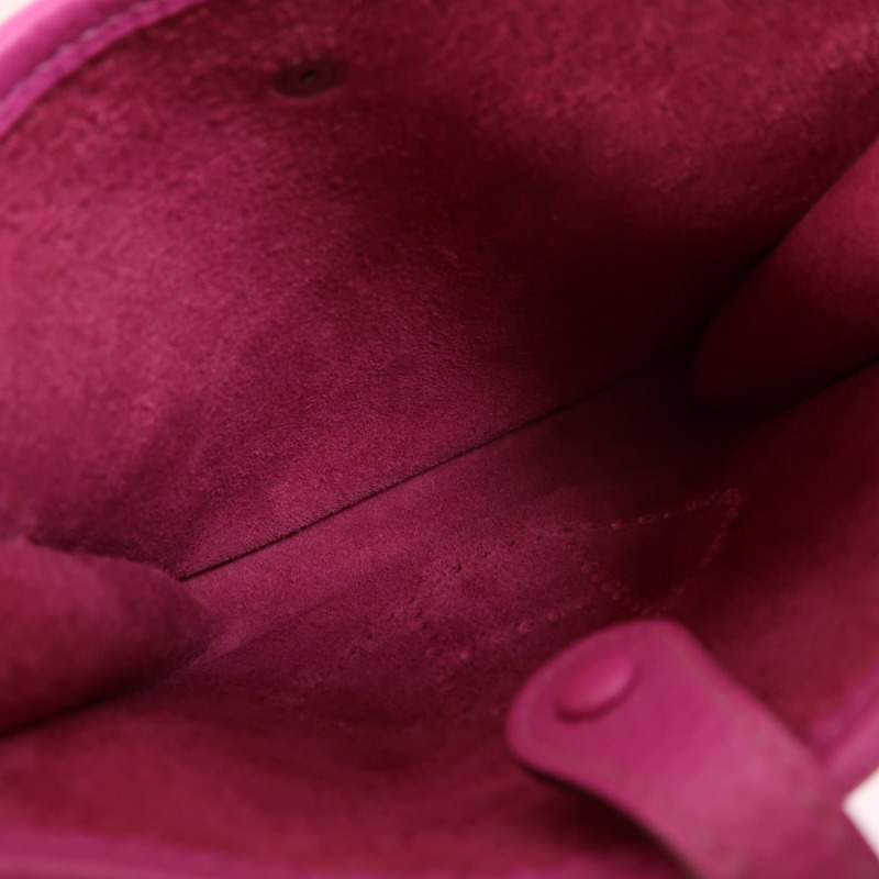 HERMES Clemence皮革Evelyne TPM銀扣肩背袋Magnolia-4