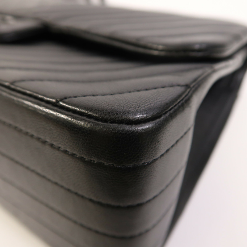 CHANEL 羊皮皮革Classic Jumbo鏈帶肩背袋-11