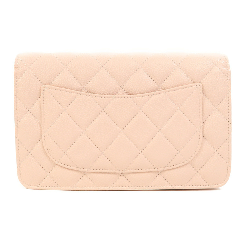 CHANEL 牛皮皮革WOC Wallet On Chain銀扣鏈帶肩背袋-1