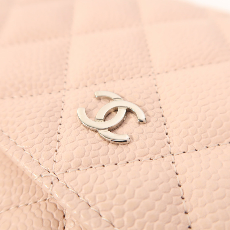 CHANEL 牛皮皮革WOC Wallet On Chain銀扣鏈帶肩背袋-10