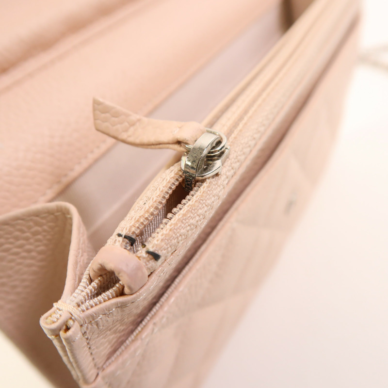 CHANEL 牛皮皮革WOC Wallet On Chain銀扣鏈帶肩背袋-17