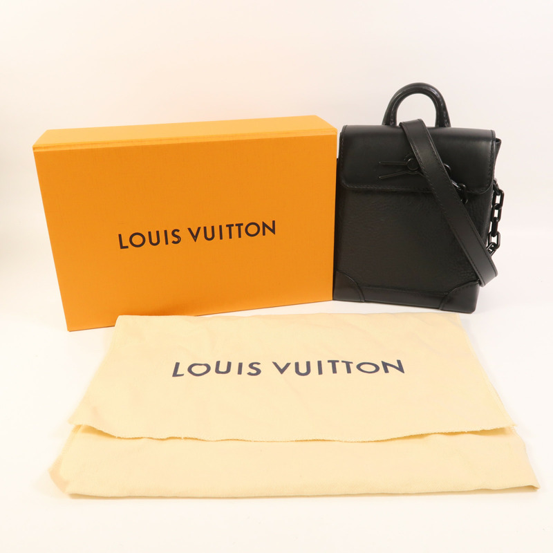 LOUIS VUITTON Monogram Taurillon Nano Steamer肩背袋-7