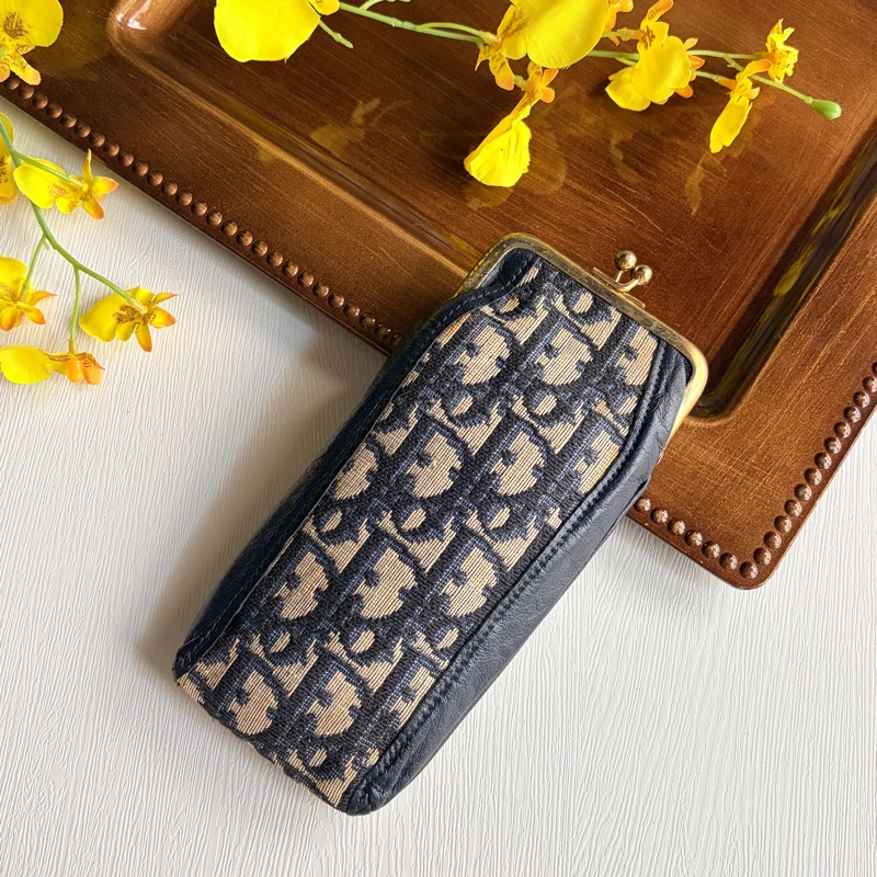 Christian Dior Oblique 迪奧老花圖案 長夾 眼鏡夾-1