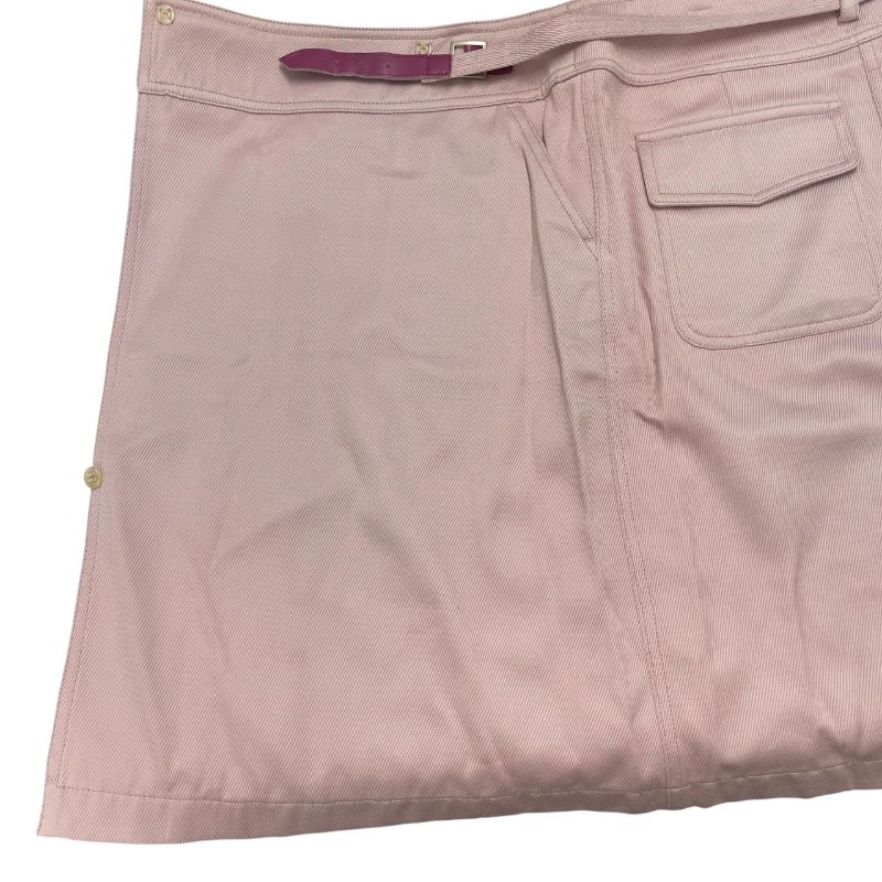 CHANEL 香奈兒 P15 粉色一字裙 純棉 粉紅色 皮帶 40碼-1