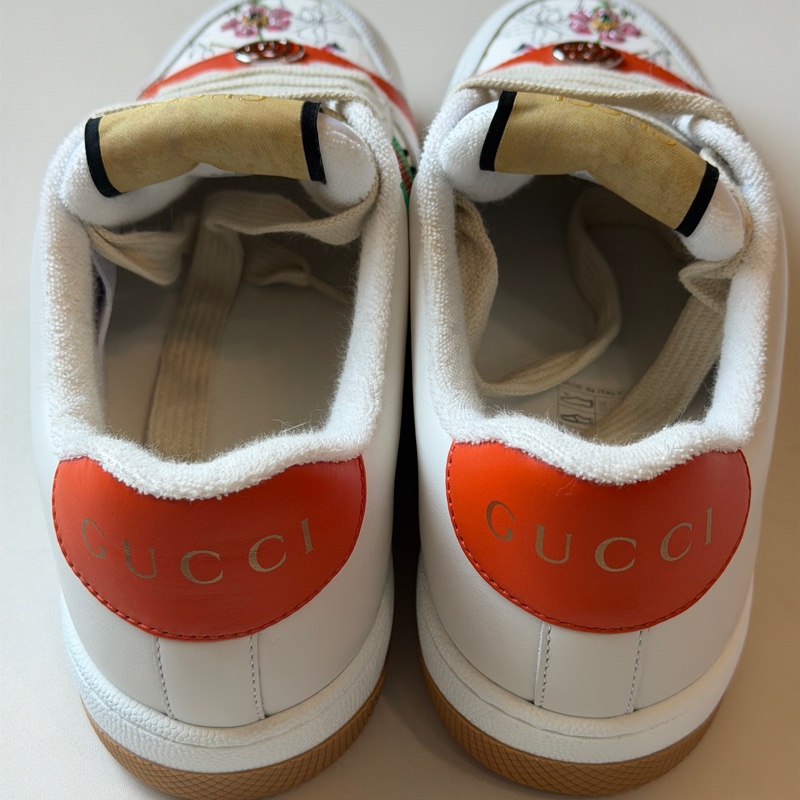 914intheair精品代購『保留中』Gucci GG 小花珠珠髒髒鞋小白鞋低筒運動鞋-8