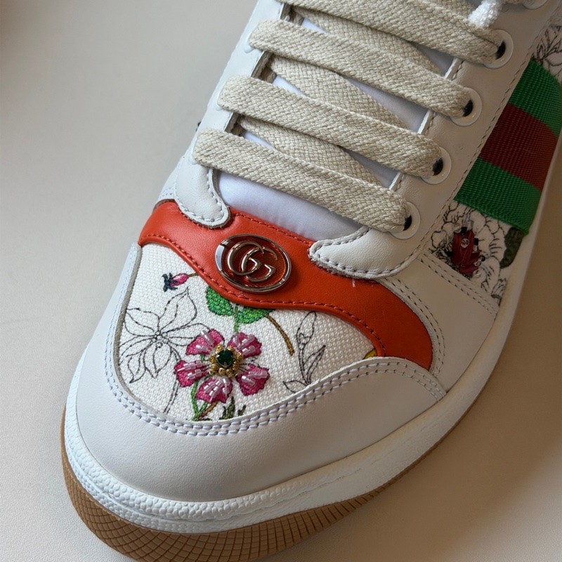 914intheair精品代購『保留中』Gucci GG 小花珠珠髒髒鞋小白鞋低筒運動鞋-13