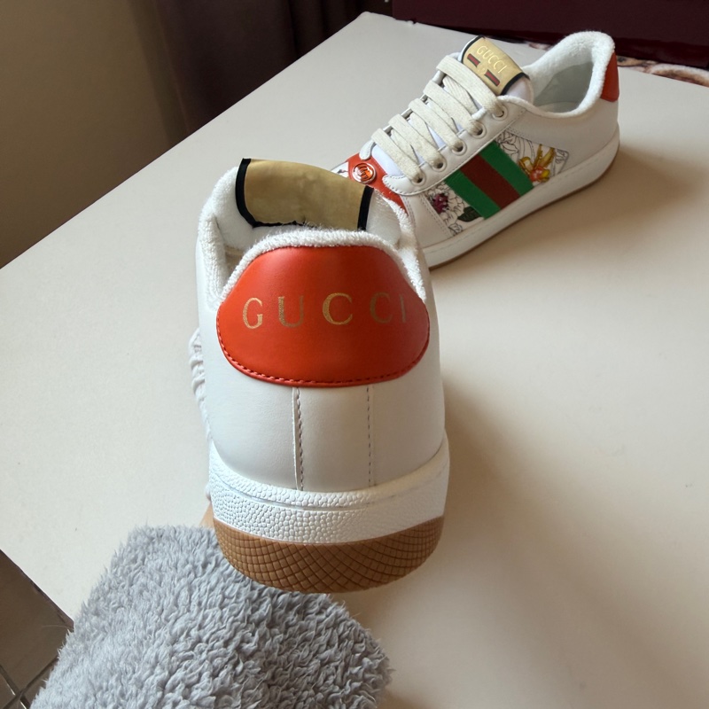 914intheair精品代購『保留中』Gucci GG 小花珠珠髒髒鞋小白鞋低筒運動鞋-18