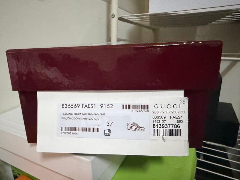 914intheair精品代購『保留中』Gucci GG 小花珠珠髒髒鞋小白鞋低筒運動鞋-24