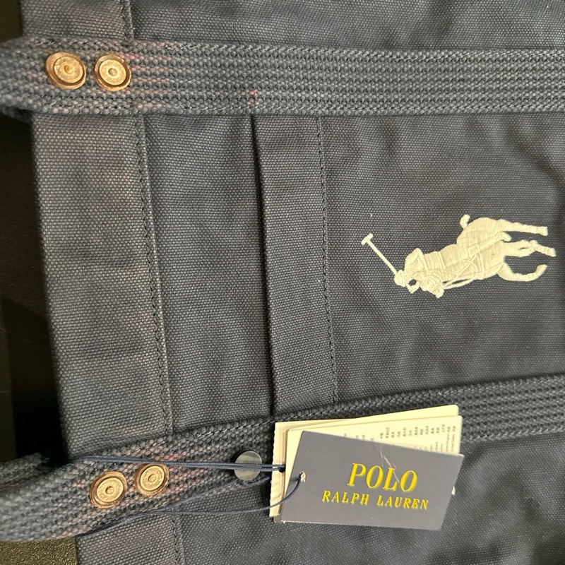 POLO中性托特包藍色全新-5