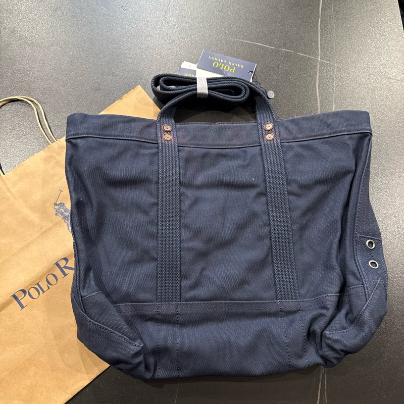 POLO中性托特包藍色全新-7