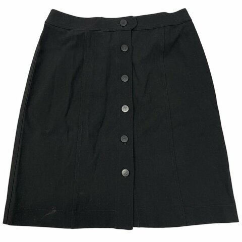 CHANEL  香奈兒 P10 A字鈕扣短裙 黑色 40碼