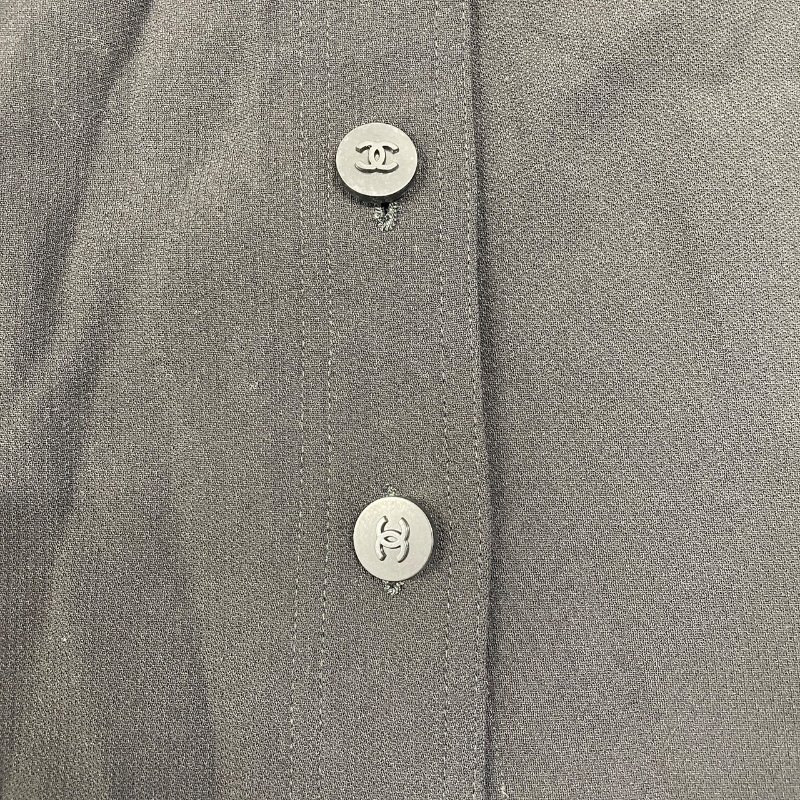 CHANEL  香奈兒 P10 A字鈕扣短裙 黑色 40碼-2