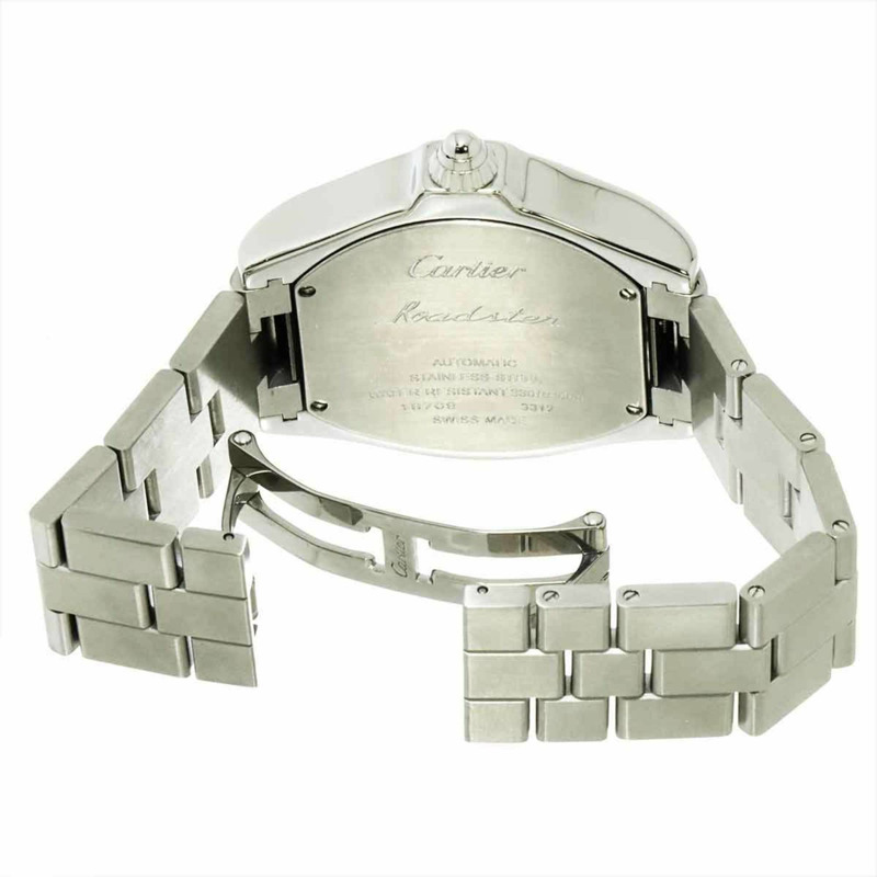 卡地亞 Roadster LM W6206017 男士腕錶，附日期顯示，銀色，自動上鍊-3