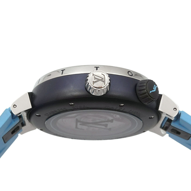路易威登 Tambour Street Diver Skyline Blue QA121 男士腕錶，海軍藍，自動上鍊-5