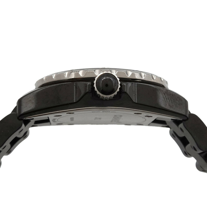 香奈兒 J12 33毫米 H2122 女士腕錶，鑲嵌12顆鑽石，日期顯示，黑色陶瓷錶殼，中央鑲嵌鑽石石英機芯-4