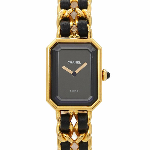 香奈兒 Premiere 女士腕錶，L 碼，H0001，黑金配色，石英機芯