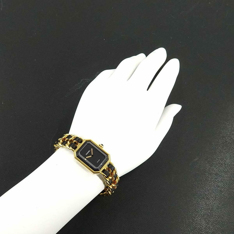 香奈兒 Premiere 女士腕錶，L 碼，H0001，黑金配色，石英機芯-2