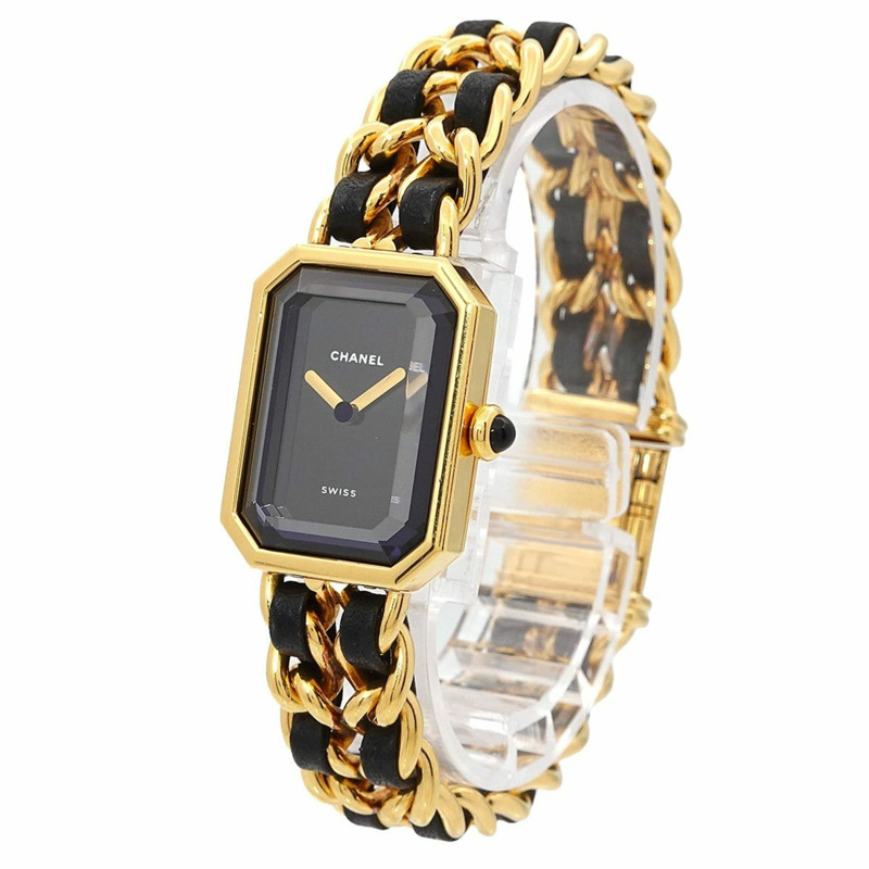 香奈兒 Premiere 女士腕錶，L 碼，H0001，黑金配色，石英機芯-1