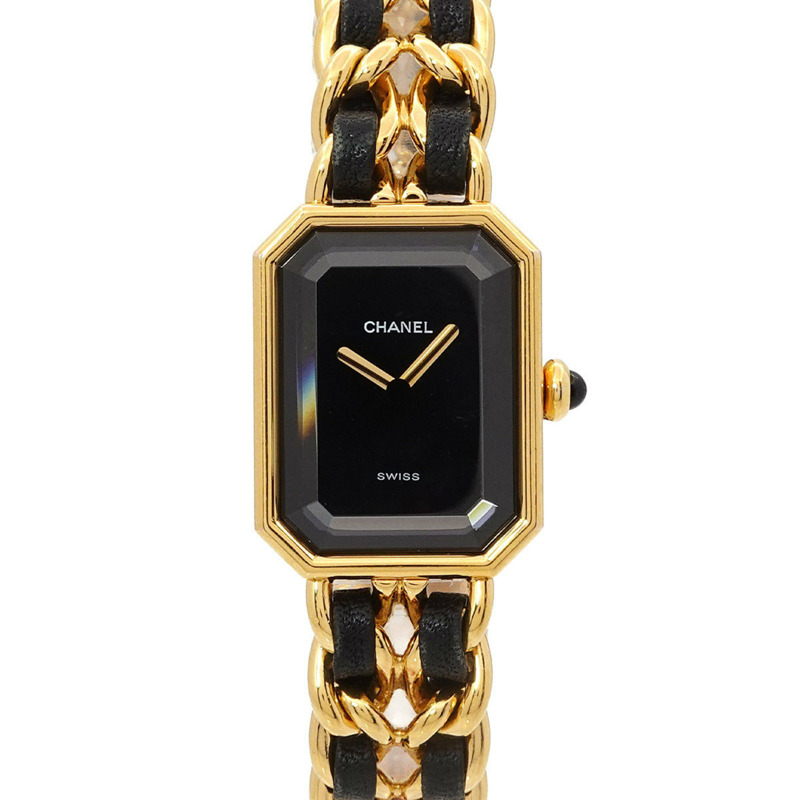 香奈兒 Premiere 女士腕錶，L 碼，H0001，黑金配色，石英機芯-0