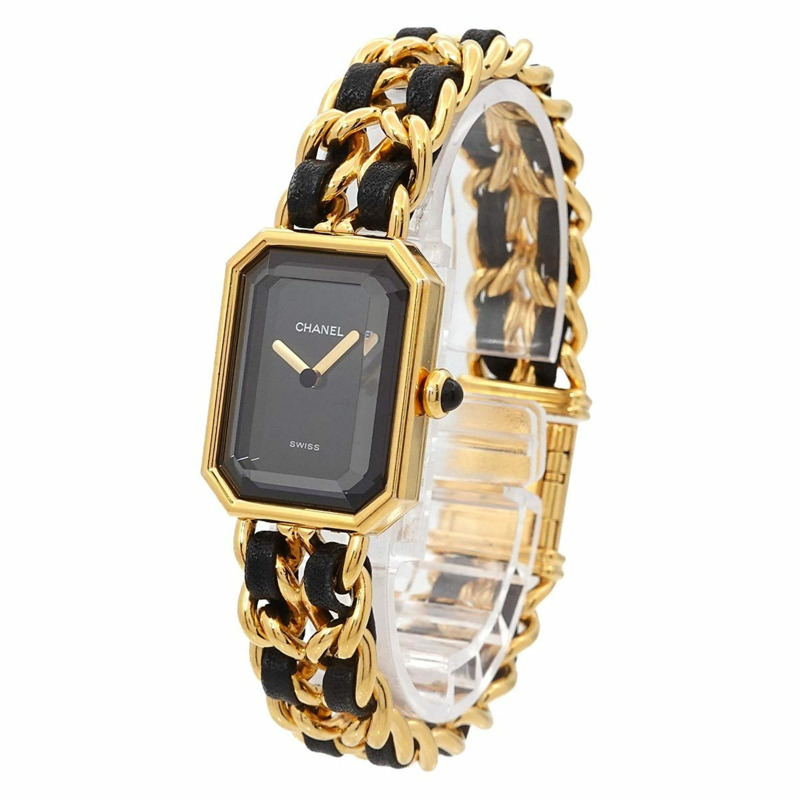 香奈兒 Premiere 女士腕錶，L 碼，H0001，黑金配色，石英機芯-1