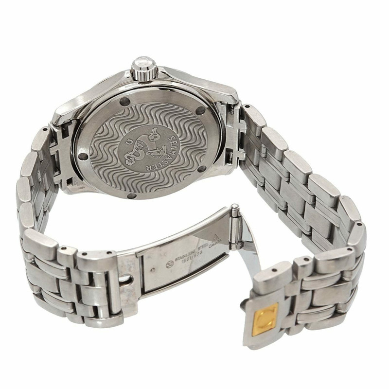 歐米茄海馬系列120公尺防水男士腕錶 2501 81，附日期顯示，海軍藍錶盤，自動機械錶-3