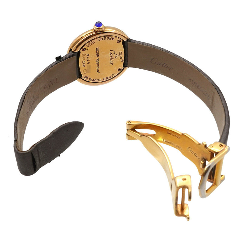 卡地亞 Must Trinity Vermeil W1015045 女士銀色 SV925 石英腕錶-3
